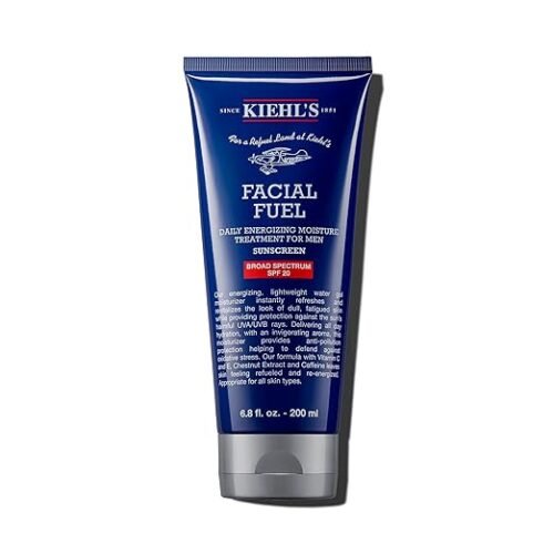 Kiehl's Facial Fuel Moisturizer SPF 20 – Energizing Men’s Face Moisturizer with Caffeine, Vitamin C & E for Hydration and UV Protection
