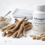Ashwagandha for stress and weight - natural roots, powder, and capsules for adaptogen support